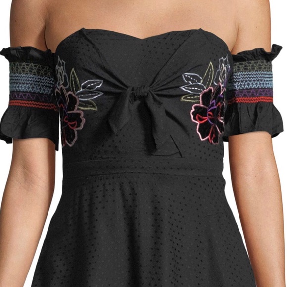 Red Carter Off the Shoulder Dress - Picture 3 of 8